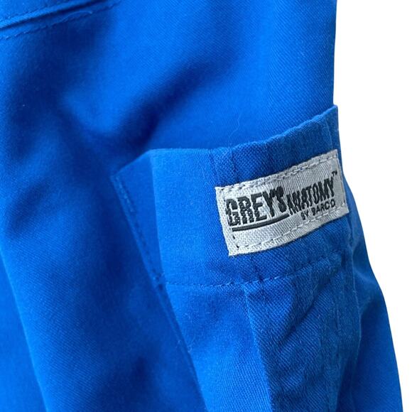 Greys Anatomy Scrub Pants Womens 4X Royal Blue 4-Pocket Cargo 4245X - Picture 2 of 5